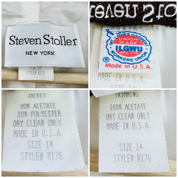 Steven Stoller US 14 American VINTAGE 80s Gold Sequin Bolero Crop Jacket - Picture 10 of 10